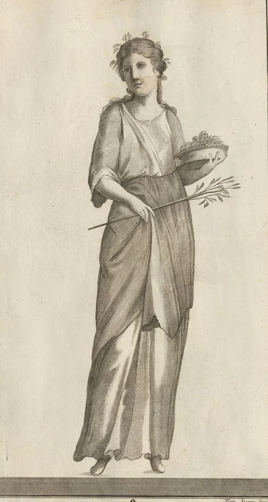 An illustration from Disegni intagliati in rame di pitture antiche ritrovate nelle scavazioni di Resina, 1746, leaf 20