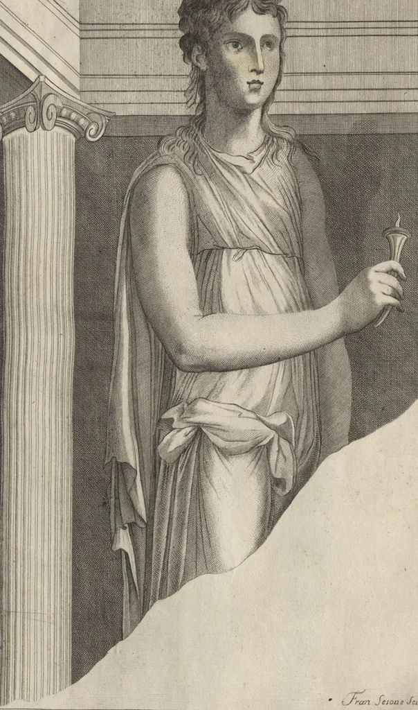 An illustration from Disegni intagliati in rame di pitture antiche ritrovate nelle scavazioni di Resina, 1746, leaf 22