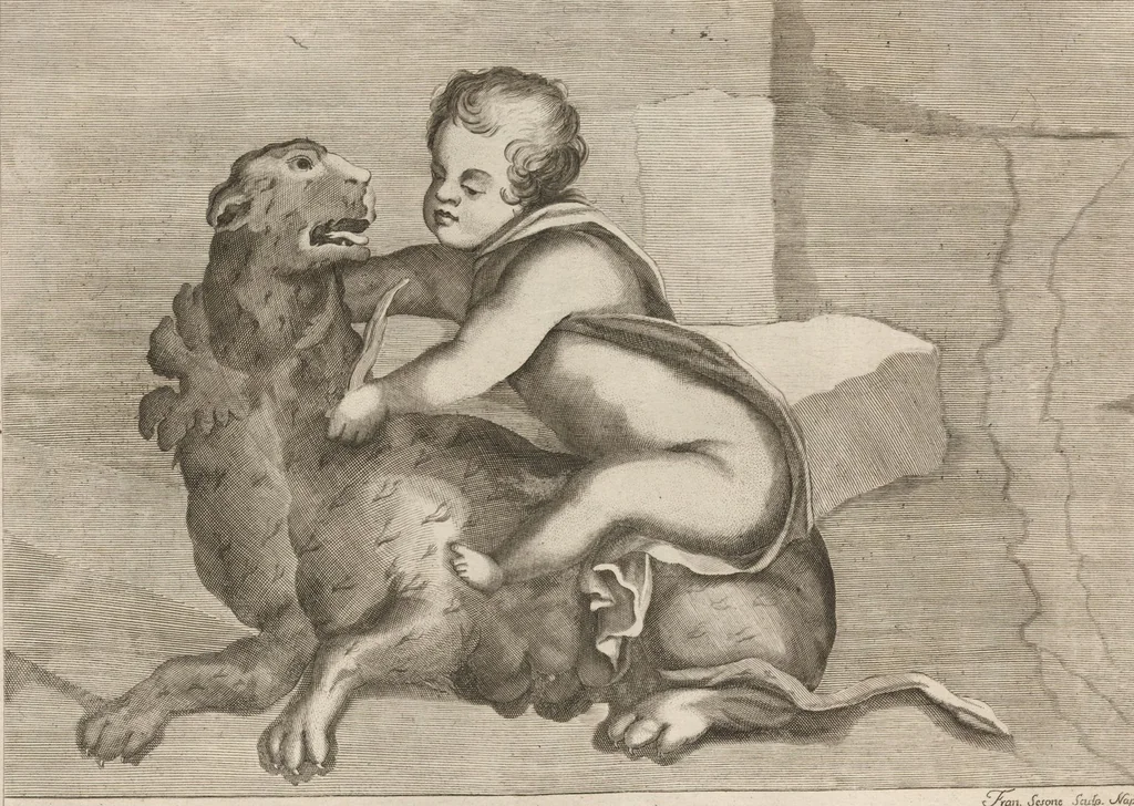 An illustration from Disegni intagliati in rame di pitture antiche ritrovate nelle scavazioni di Resina, 1746, leaf 27