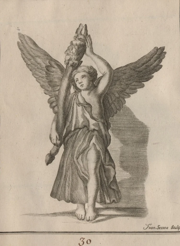 An illustration from Disegni intagliati in rame di pitture antiche ritrovate nelle scavazioni di Resina, 1746, leaf 42