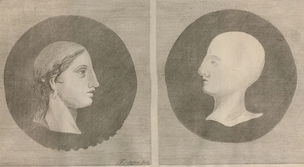 An illustration from Disegni intagliati in rame di pitture antiche ritrovate nelle scavazioni di Resina, 1746, leaf 44