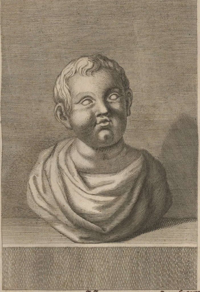 An illustration from Disegni intagliati in rame di pitture antiche ritrovate nelle scavazioni di Resina, 1746, leaf 45