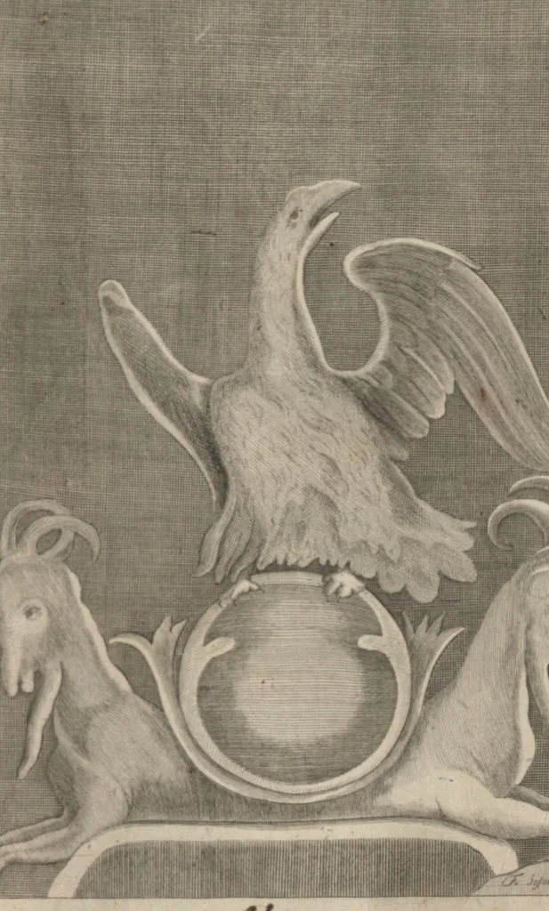 An illustration from Disegni intagliati in rame di pitture antiche ritrovate nelle scavazioni di Resina, 1746, leaf 53