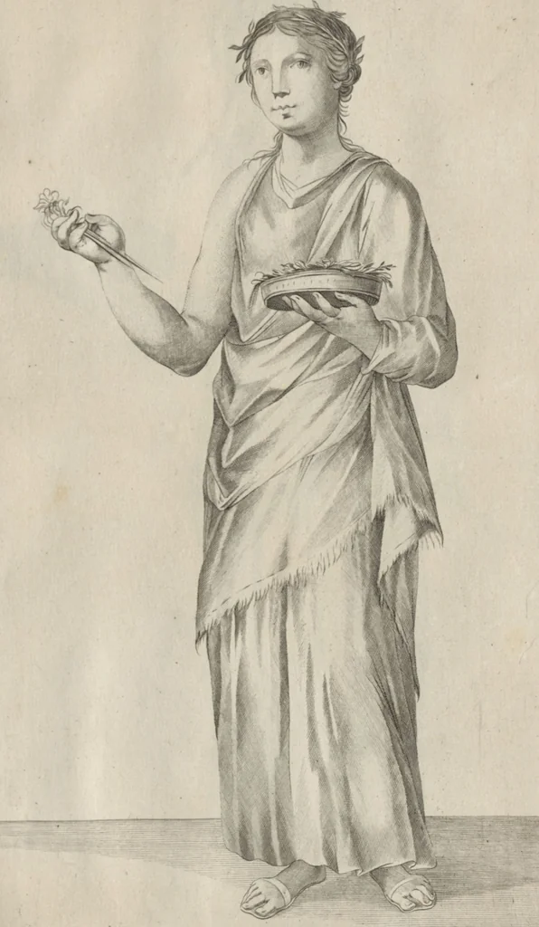 An illustration from Disegni intagliati in rame di pitture antiche ritrovate nelle scavazioni di Resina, 1746, leaf 58