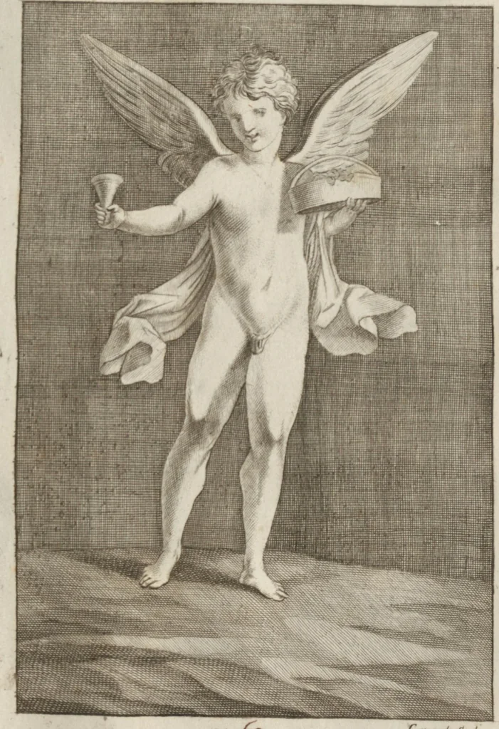 An illustration from Disegni intagliati in rame di pitture antiche ritrovate nelle scavazioni di Resina, 1746, leaf 75