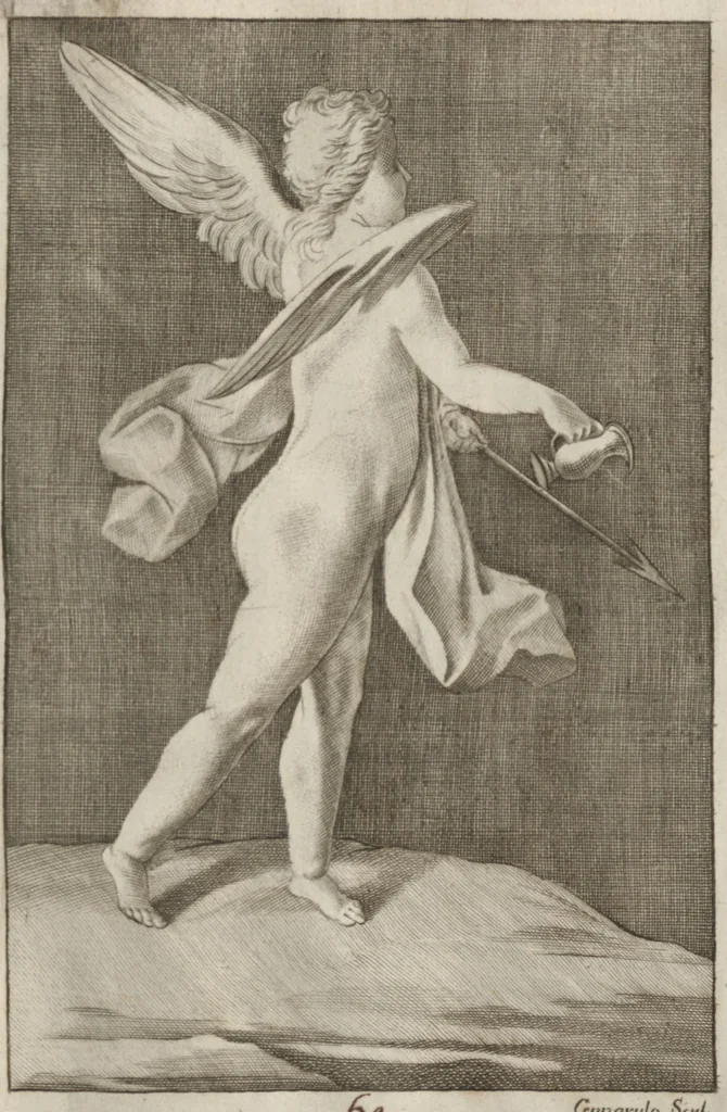 An illustration from Disegni intagliati in rame di pitture antiche ritrovate nelle scavazioni di Resina, 1746, leaf 76