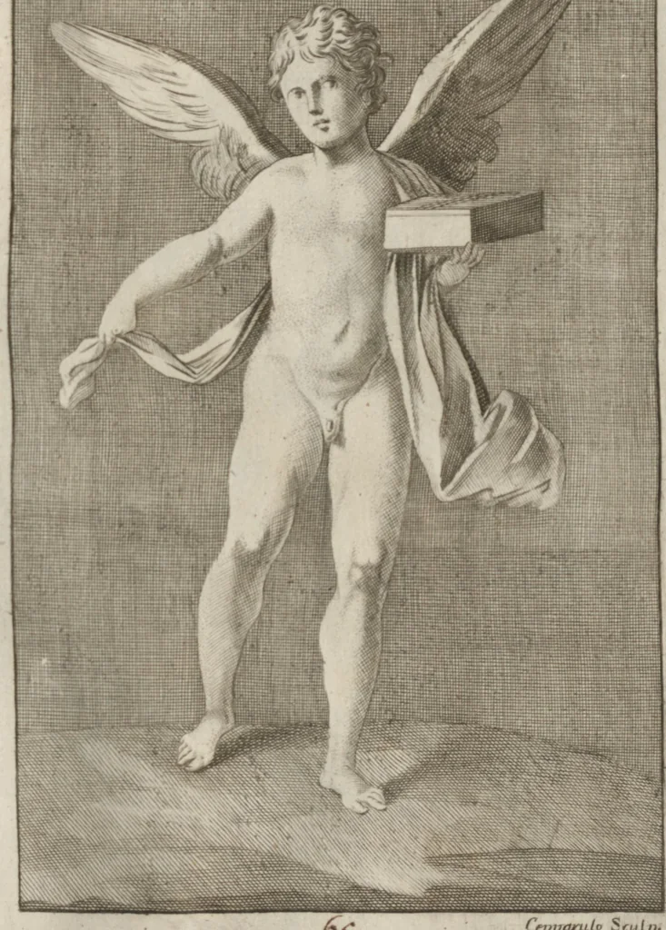 An illustration from Disegni intagliati in rame di pitture antiche ritrovate nelle scavazioni di Resina, 1746, leaf 77