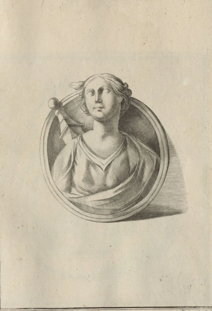 An illustration from Disegni intagliati in rame di pitture antiche ritrovate nelle scavazioni di Resina, 1746, leaf 85