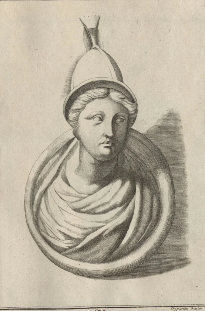 An illustration from Disegni intagliati in rame di pitture antiche ritrovate nelle scavazioni di Resina, 1746, leaf 87