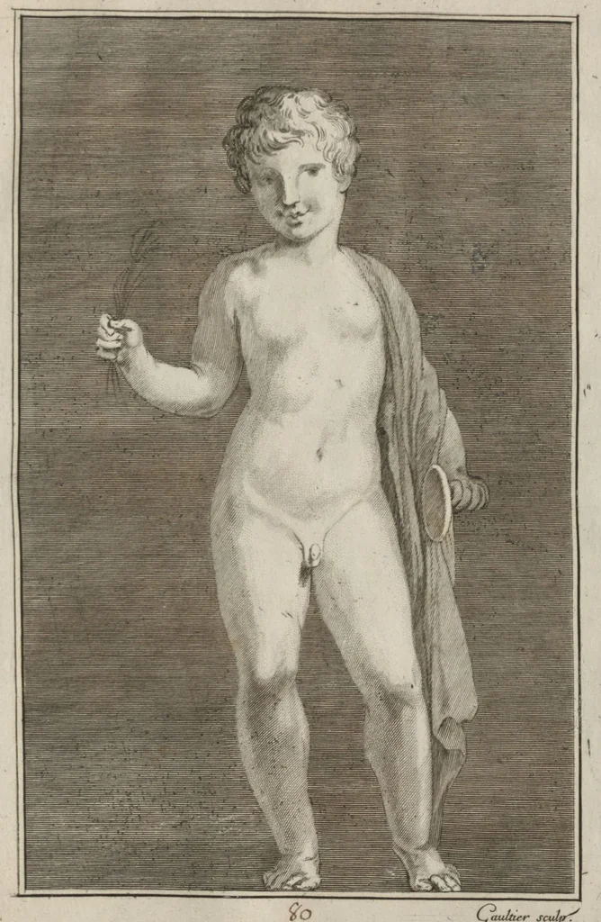 An illustration from Disegni intagliati in rame di pitture antiche ritrovate nelle scavazioni di Resina, 1746, leaf 92