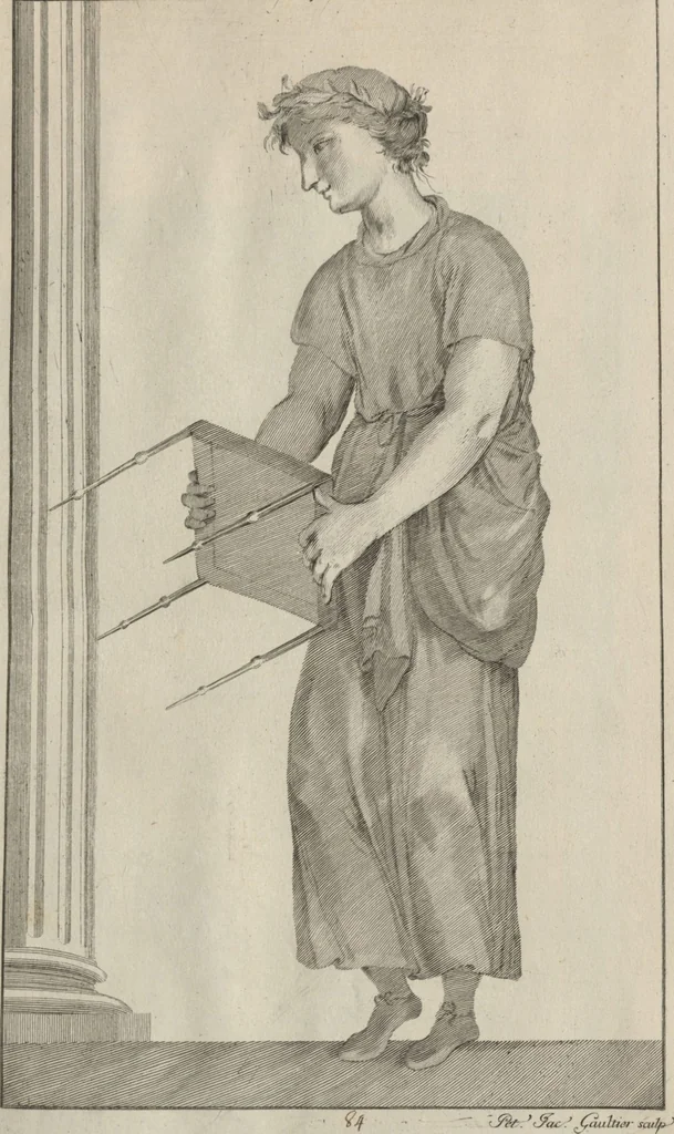An illustration from Disegni intagliati in rame di pitture antiche ritrovate nelle scavazioni di Resina, 1746, leaf 96
