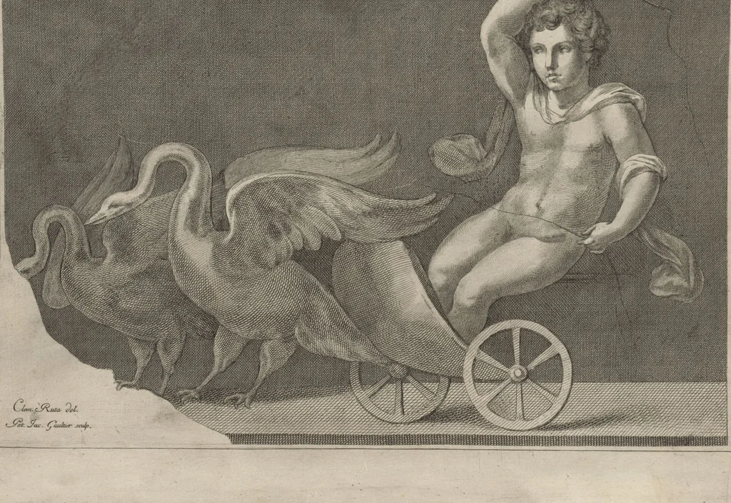 An illustration from Disegni intagliati in rame di pitture antiche ritrovate nelle scavazioni di Resina, 1746, leaf 99