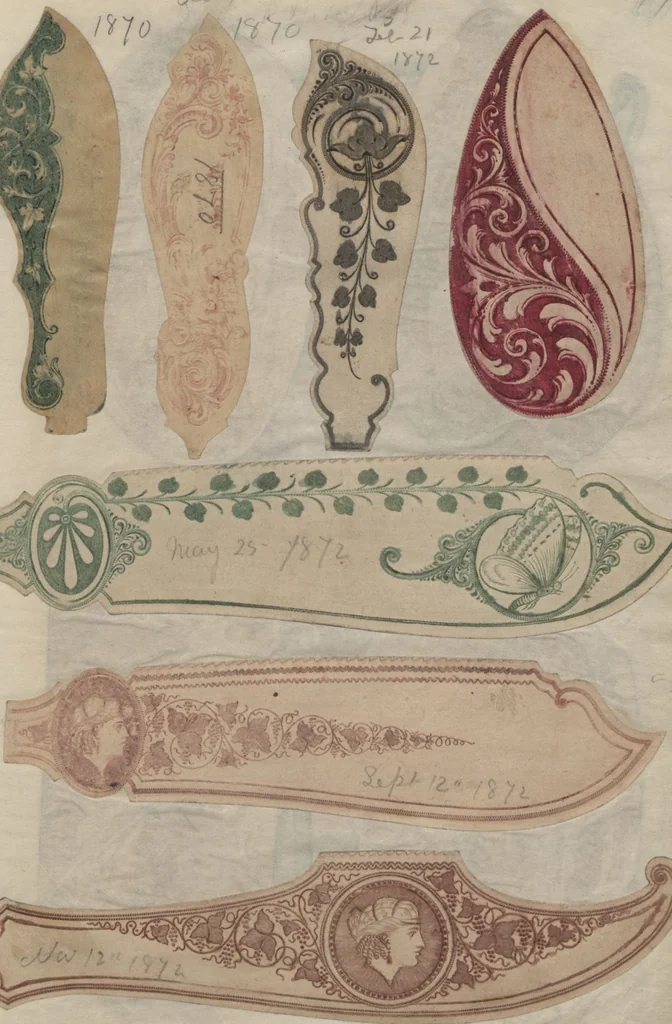 An illustration from Blemly scrapbook, 1895, leaf 104