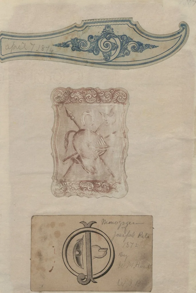 An illustration from Blemly scrapbook, 1895, leaf 106