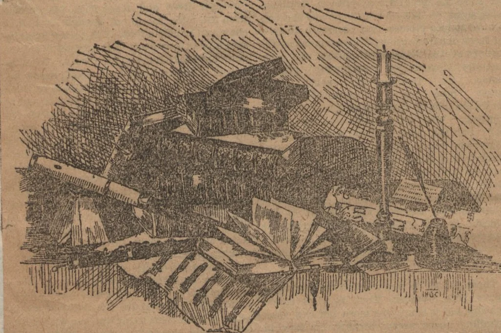 An illustration from Blemly scrapbook, 1895, leaf 88