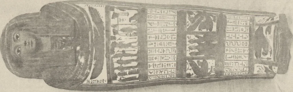 An illustration from Five years' explorations at Thebes : a record of work done 1907-1911 / by the Earl of Carnarvon and Howard Carter, with chapters by F. Ll. Griffith, George Legrain, George Möller, Percy E. Newberry and Wilhelm Spiegelberg ; with seventy-nine plates and frontispiece, 1912, leaf 145