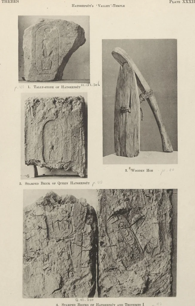 An illustration from Five years' explorations at Thebes : a record of work done 1907-1911 / by the Earl of Carnarvon and Howard Carter, with chapters by F. Ll. Griffith, George Legrain, George Möller, Percy E. Newberry and Wilhelm Spiegelberg ; with seventy-nine plates and frontispiece, 1912, leaf 178