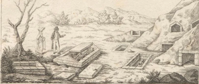 An illustration from Cenni sulla maniera di rinvenire i vasi fittili italo-greci : sulla loro costruzione, sulle loro fabbriche più distinte e sulla progressione e decadimento dell'arte vasaria / di Raffaele Gargiulo, 1831, leaf 47