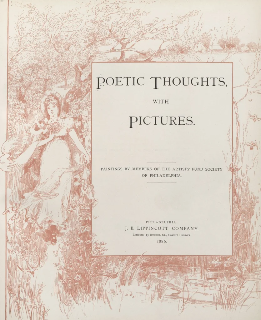 An illustration from Poetic thoughts, with pictures : paintings by members of the Artists' Fund Society of Philadelphia, 1886, leaf 1