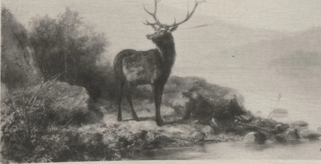 An illustration from Poetic thoughts, with pictures : paintings by members of the Artists' Fund Society of Philadelphia, 1886, leaf 23