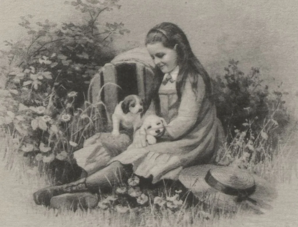 An illustration from Poetic thoughts, with pictures : paintings by members of the Artists' Fund Society of Philadelphia, 1886, leaf 26