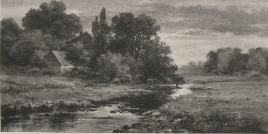 An illustration from Poetic thoughts, with pictures : paintings by members of the Artists' Fund Society of Philadelphia, 1886, leaf 38