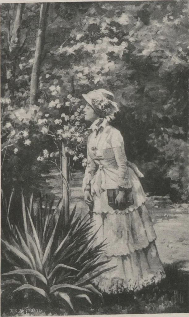 An illustration from Poetic thoughts, with pictures : paintings by members of the Artists' Fund Society of Philadelphia, 1886, leaf 56