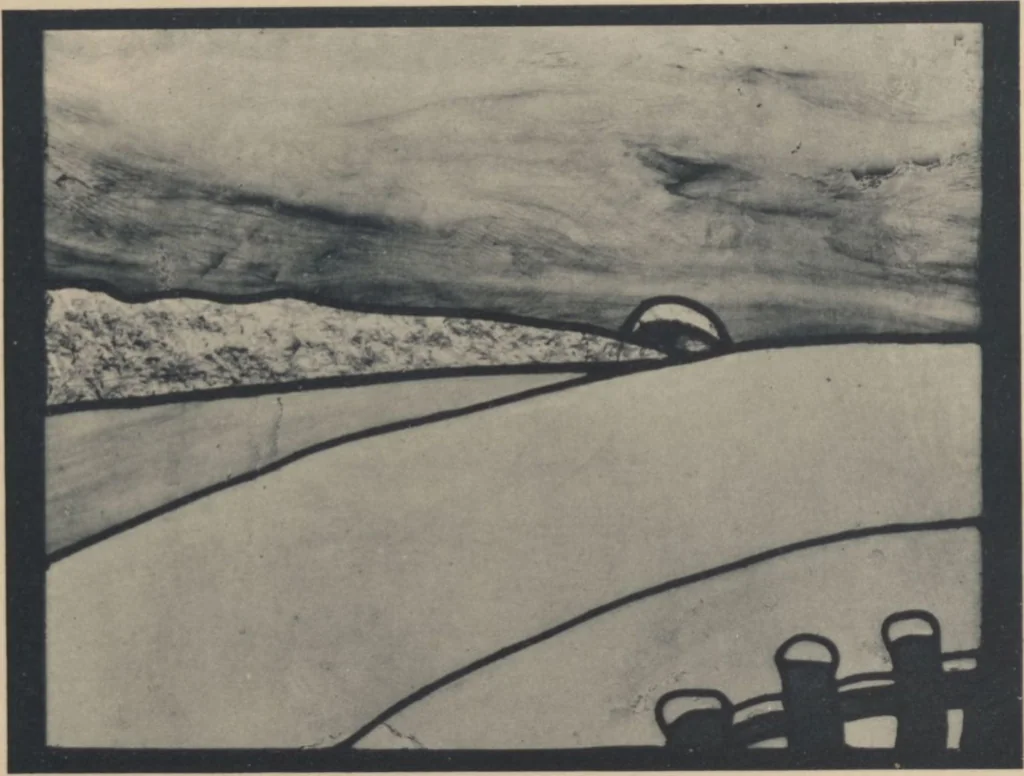 An illustration from Meisterwerke der deutschen Glasmalerei / hrsg. vom Badischen Kunstgewerbe-Verein aus Anlass der im Jahre 1901 stattgefundenen Glasmalerei-ausstellung zu Karlsruhe i. B. 100 Tafeln in Lichtdruck nebst einem Begleitwort von F. S. Meyer, 1903, leaf 103