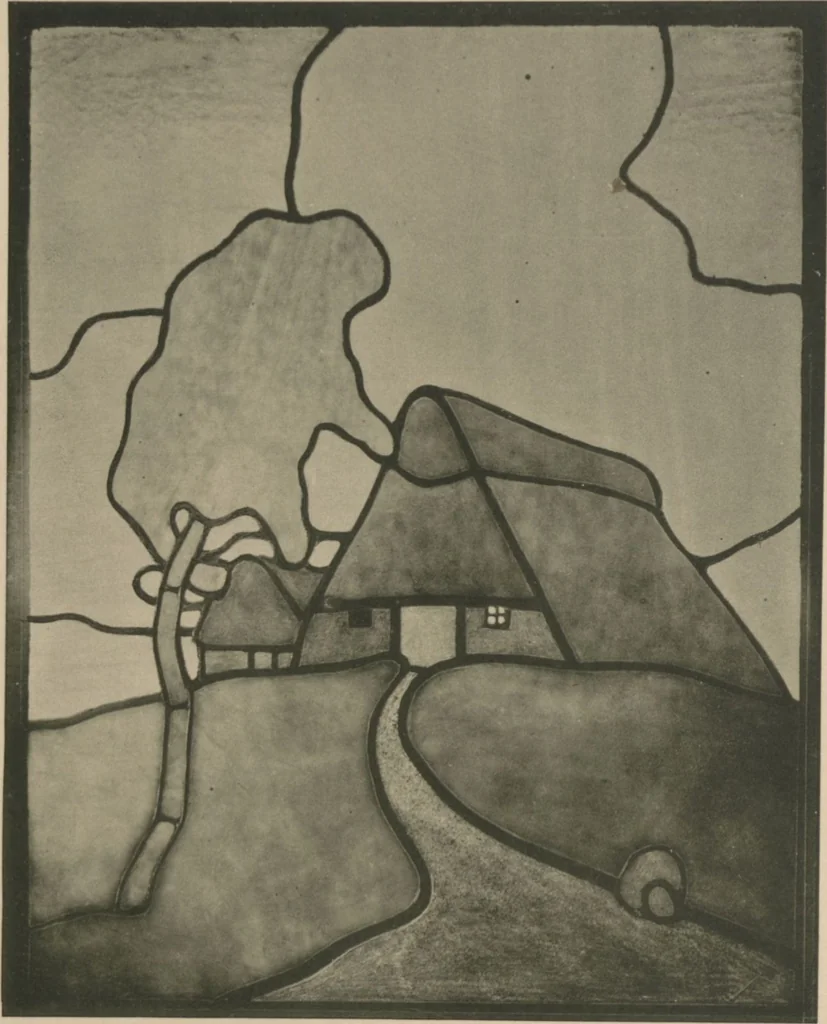 An illustration from Meisterwerke der deutschen Glasmalerei / hrsg. vom Badischen Kunstgewerbe-Verein aus Anlass der im Jahre 1901 stattgefundenen Glasmalerei-ausstellung zu Karlsruhe i. B. 100 Tafeln in Lichtdruck nebst einem Begleitwort von F. S. Meyer, 1903, leaf 105