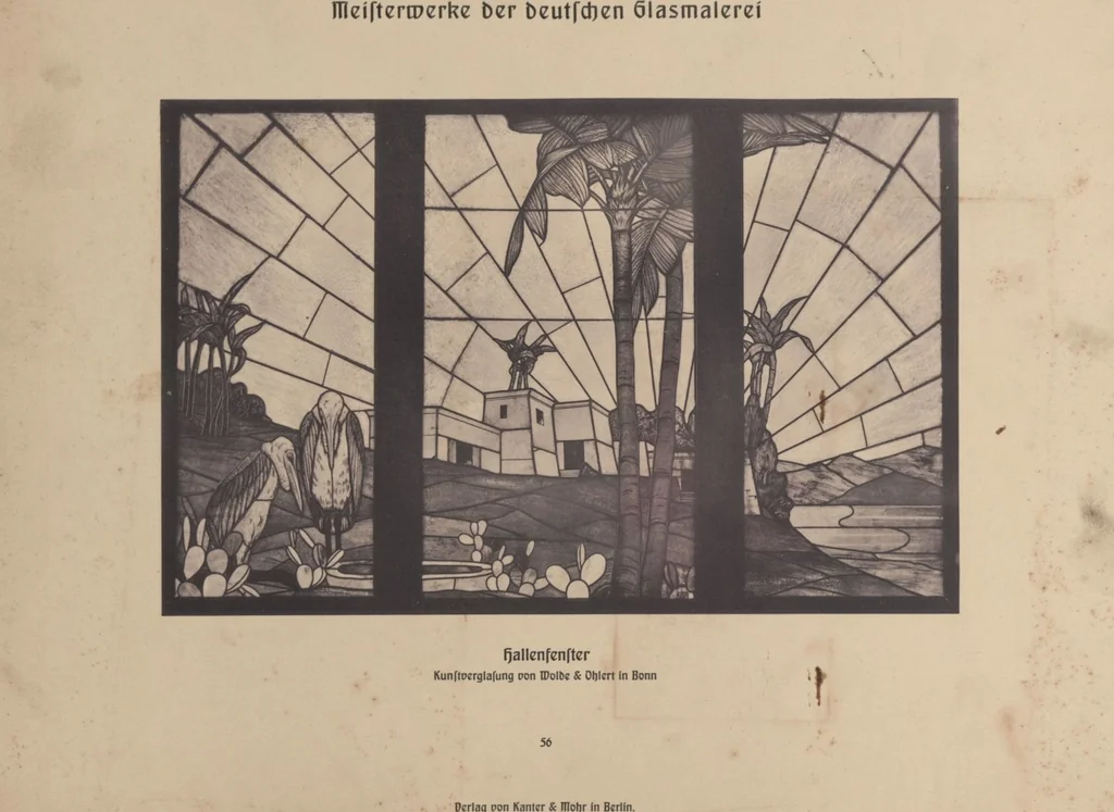 An illustration from Meisterwerke der deutschen Glasmalerei / hrsg. vom Badischen Kunstgewerbe-Verein aus Anlass der im Jahre 1901 stattgefundenen Glasmalerei-ausstellung zu Karlsruhe i. B. 100 Tafeln in Lichtdruck nebst einem Begleitwort von F. S. Meyer, 1903, leaf 123