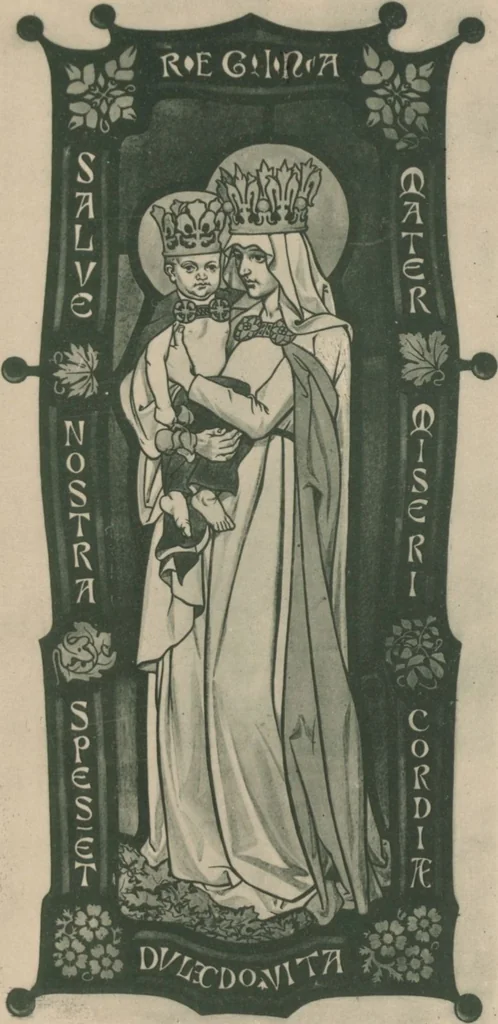 An illustration from Meisterwerke der deutschen Glasmalerei / hrsg. vom Badischen Kunstgewerbe-Verein aus Anlass der im Jahre 1901 stattgefundenen Glasmalerei-ausstellung zu Karlsruhe i. B. 100 Tafeln in Lichtdruck nebst einem Begleitwort von F. S. Meyer, 1903, leaf 131
