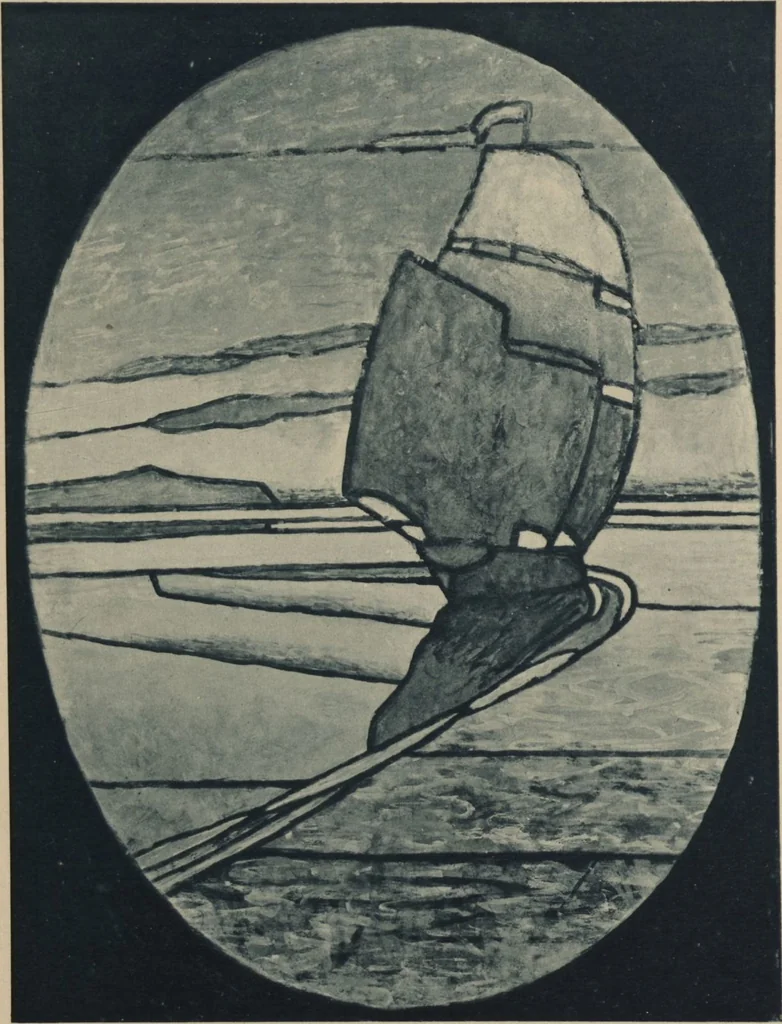 An illustration from Meisterwerke der deutschen Glasmalerei / hrsg. vom Badischen Kunstgewerbe-Verein aus Anlass der im Jahre 1901 stattgefundenen Glasmalerei-ausstellung zu Karlsruhe i. B. 100 Tafeln in Lichtdruck nebst einem Begleitwort von F. S. Meyer, 1903, leaf 171