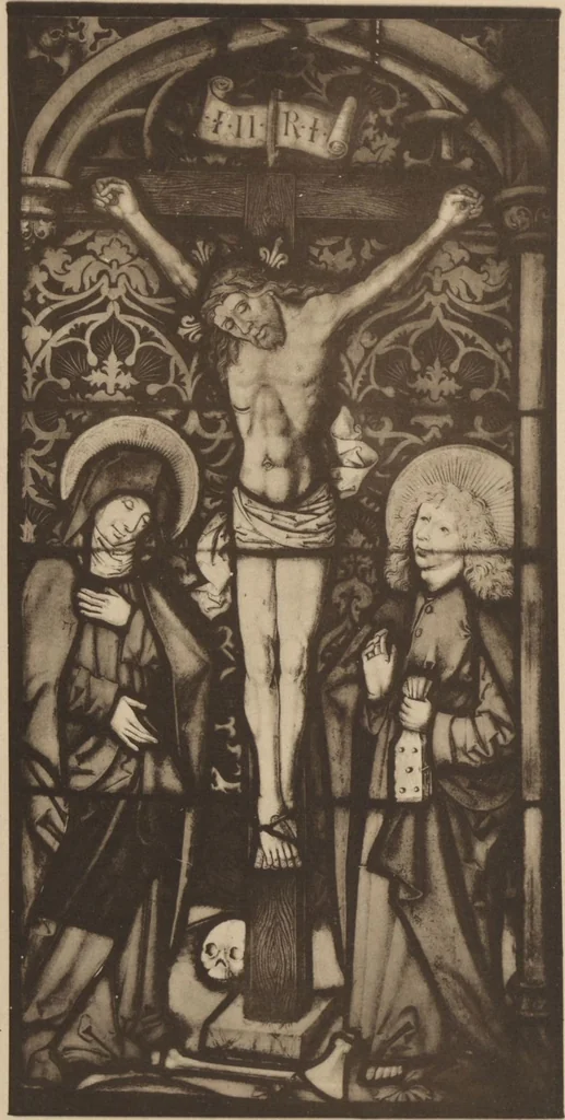 An illustration from Meisterwerke der deutschen Glasmalerei / hrsg. vom Badischen Kunstgewerbe-Verein aus Anlass der im Jahre 1901 stattgefundenen Glasmalerei-ausstellung zu Karlsruhe i. B. 100 Tafeln in Lichtdruck nebst einem Begleitwort von F. S. Meyer, 1903, leaf 189