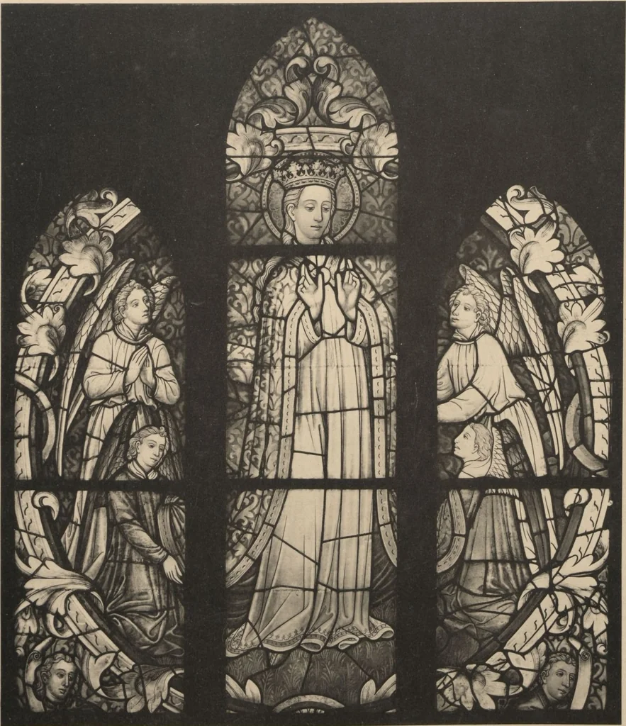 An illustration from Meisterwerke der deutschen Glasmalerei / hrsg. vom Badischen Kunstgewerbe-Verein aus Anlass der im Jahre 1901 stattgefundenen Glasmalerei-ausstellung zu Karlsruhe i. B. 100 Tafeln in Lichtdruck nebst einem Begleitwort von F. S. Meyer, 1903, leaf 207