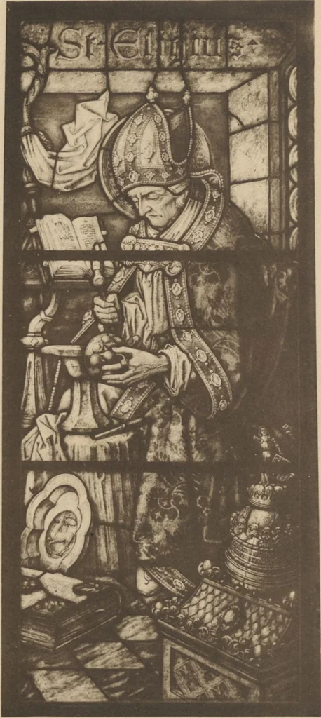 An illustration from Meisterwerke der deutschen Glasmalerei / hrsg. vom Badischen Kunstgewerbe-Verein aus Anlass der im Jahre 1901 stattgefundenen Glasmalerei-ausstellung zu Karlsruhe i. B. 100 Tafeln in Lichtdruck nebst einem Begleitwort von F. S. Meyer, 1903, leaf 29