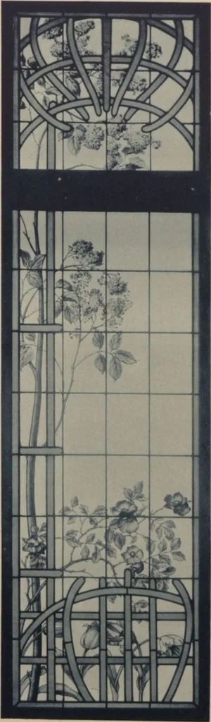 An illustration from Meisterwerke der deutschen Glasmalerei / hrsg. vom Badischen Kunstgewerbe-Verein aus Anlass der im Jahre 1901 stattgefundenen Glasmalerei-ausstellung zu Karlsruhe i. B. 100 Tafeln in Lichtdruck nebst einem Begleitwort von F. S. Meyer, 1903, leaf 69