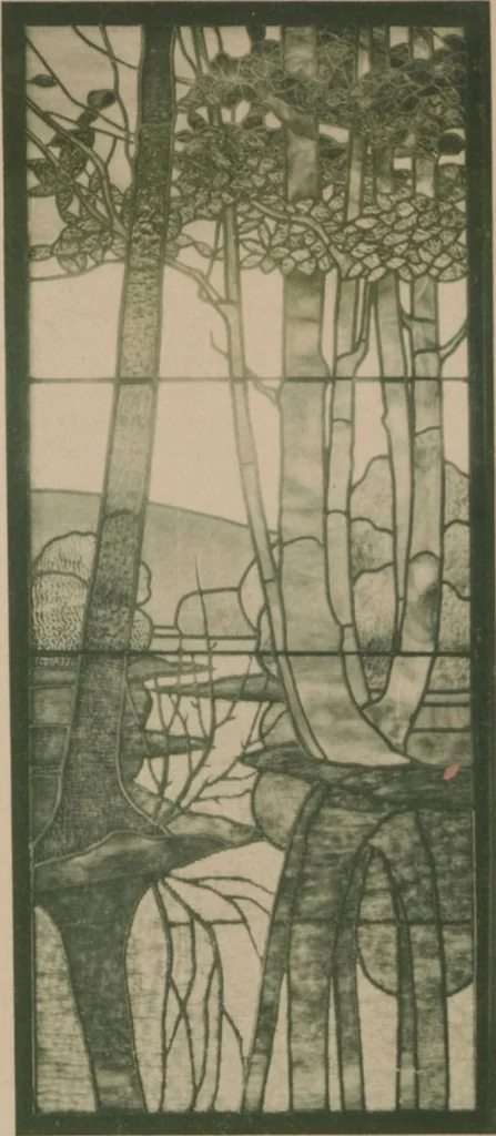 An illustration from Meisterwerke der deutschen Glasmalerei / hrsg. vom Badischen Kunstgewerbe-Verein aus Anlass der im Jahre 1901 stattgefundenen Glasmalerei-ausstellung zu Karlsruhe i. B. 100 Tafeln in Lichtdruck nebst einem Begleitwort von F. S. Meyer, 1903, leaf 81