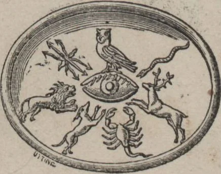 An illustration from Catalogue of the engraved gems collected between the years 1845 and 1877 by C.W. King : manuscript, 1877, leaf 178
