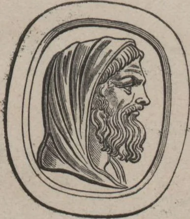 An illustration from Catalogue of the engraved gems collected between the years 1845 and 1877 by C.W. King : manuscript, 1877, leaf 196