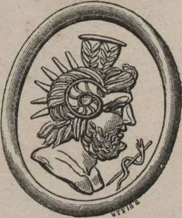 An illustration from Catalogue of the engraved gems collected between the years 1845 and 1877 by C.W. King : manuscript, 1877, leaf 230