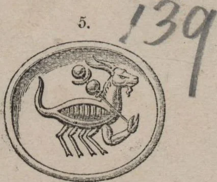 An illustration from Catalogue of the engraved gems collected between the years 1845 and 1877 by C.W. King : manuscript, 1877, leaf 380