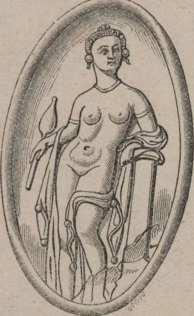 An illustration from Catalogue of the engraved gems collected between the years 1845 and 1877 by C.W. King : manuscript, 1877, leaf 550