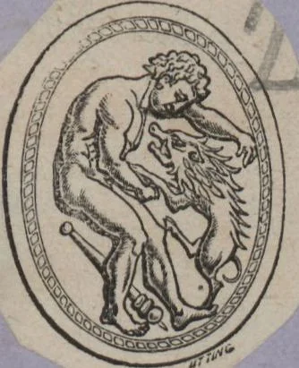 An illustration from Catalogue of the engraved gems collected between the years 1845 and 1877 by C.W. King : manuscript, 1877, leaf 572