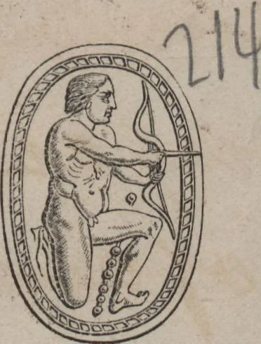 An illustration from Catalogue of the engraved gems collected between the years 1845 and 1877 by C.W. King : manuscript, 1877, leaf 574