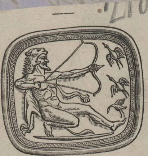 An illustration from Catalogue of the engraved gems collected between the years 1845 and 1877 by C.W. King : manuscript, 1877, leaf 582