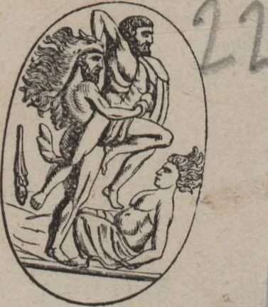An illustration from Catalogue of the engraved gems collected between the years 1845 and 1877 by C.W. King : manuscript, 1877, leaf 592