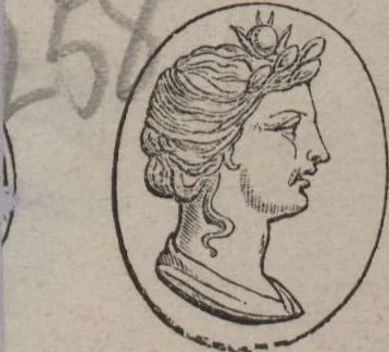 An illustration from Catalogue of the engraved gems collected between the years 1845 and 1877 by C.W. King : manuscript, 1877, leaf 686