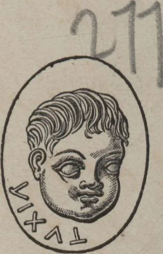 An illustration from Catalogue of the engraved gems collected between the years 1845 and 1877 by C.W. King : manuscript, 1877, leaf 728