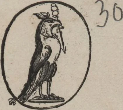 An illustration from Catalogue of the engraved gems collected between the years 1845 and 1877 by C.W. King : manuscript, 1877, leaf 798