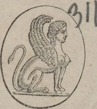 An illustration from Catalogue of the engraved gems collected between the years 1845 and 1877 by C.W. King : manuscript, 1877, leaf 810